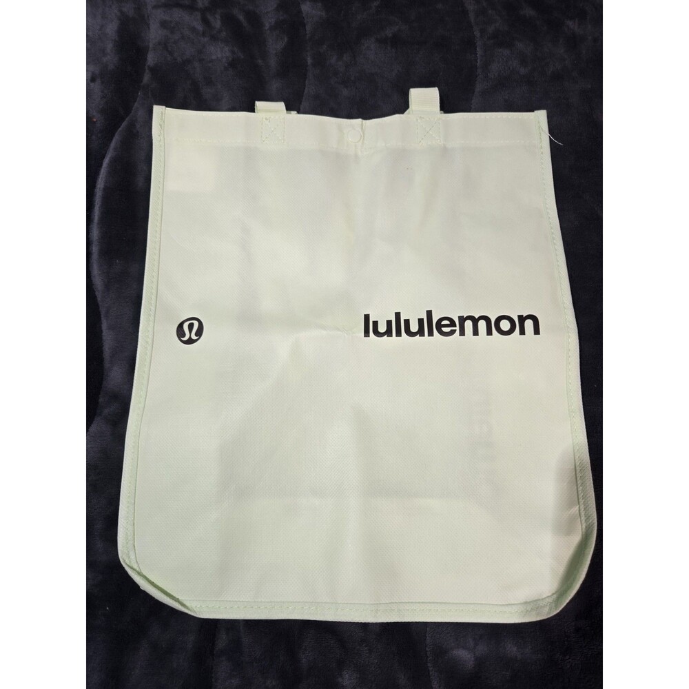 Lululemon Large Reusable Shopping Tote Lunch Bag Light Green